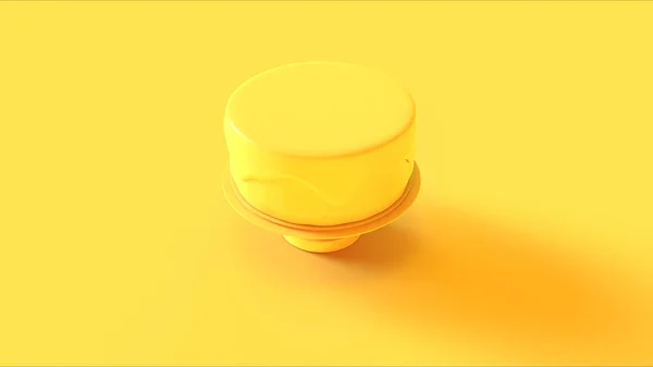 Grande Amarelo Bolo Ilustração Render — Fotografia de Stock