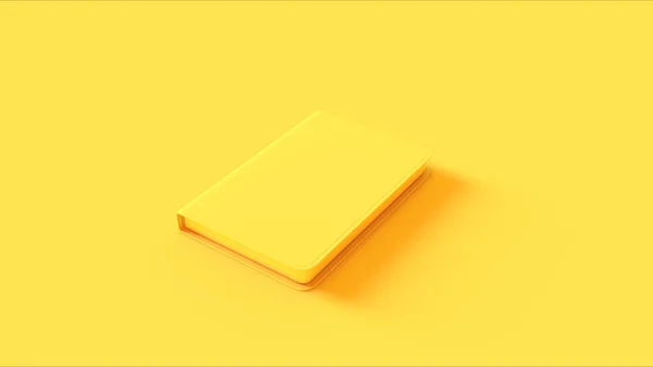 Cuaderno Amarillo Ilustración Renderizado — Foto de Stock