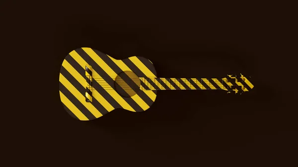 Yellow Black Chevron Hazard — стоковое фото