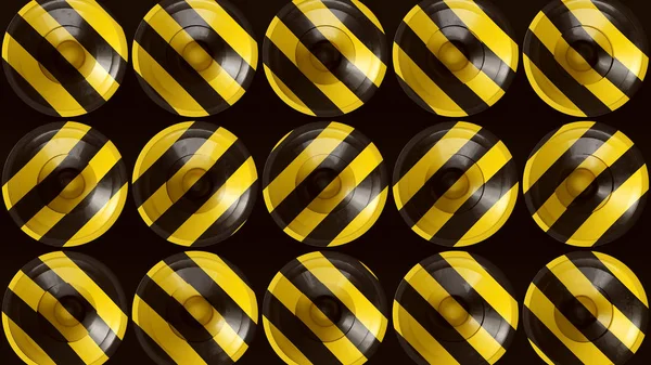 Желтый Черный Chevron Hazard Pattern Динамики Рендеринг Иллюстрация — стоковое фото