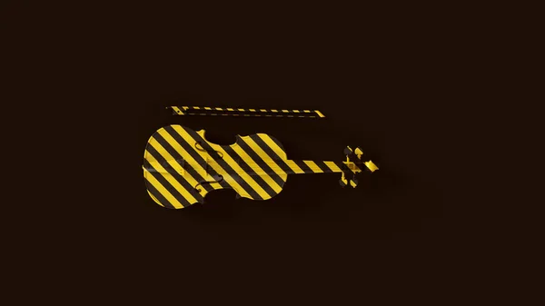 Chevron Giallo Nero Hazard Pattern Violino Illustrazione — Foto Stock