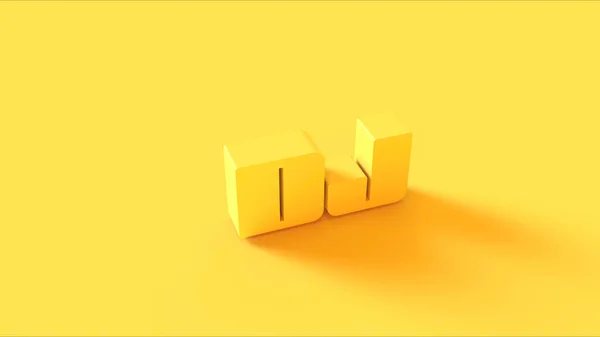 Brillante Amarillo Signo Ilustración Render — Foto de Stock