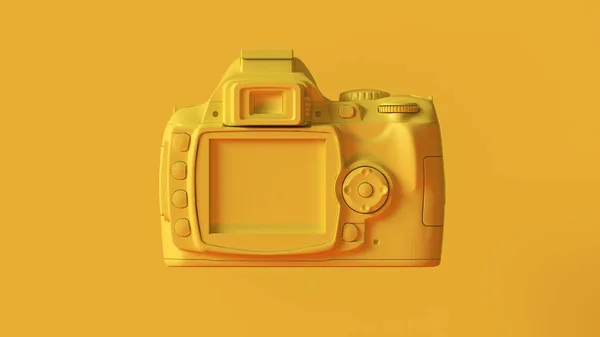 Sárga Digitális Dlsr Kamera Illusztráció Render — Stock Fotó