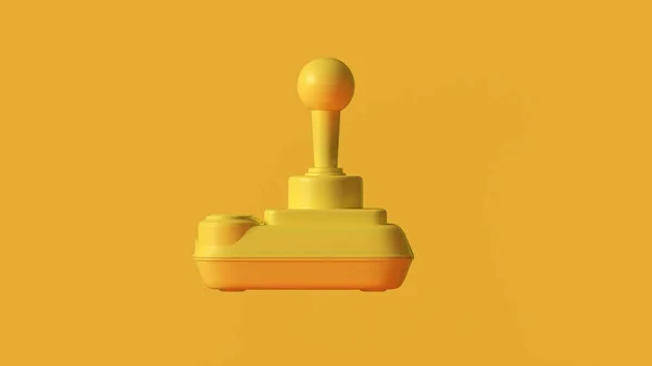 Amarillo Retro Inalámbrico Joystick Ilustración Render — Foto de Stock