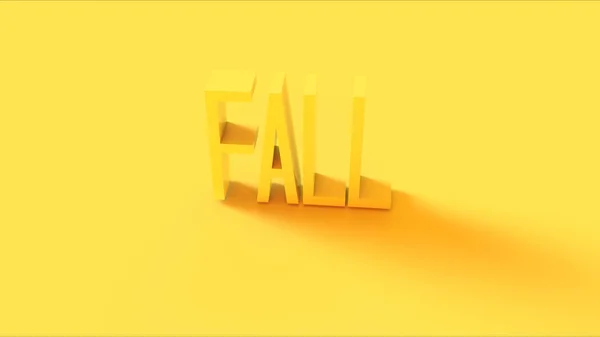 Leuchtend Gelbes Herbstschild Illustration Render — Stockfoto