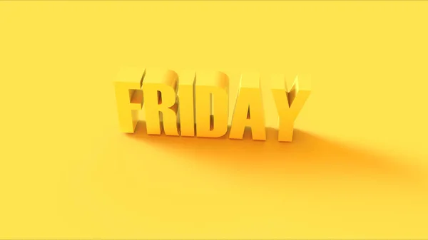 Bright Yellow Friday Sign Illustration Render — Stock Photo, Image