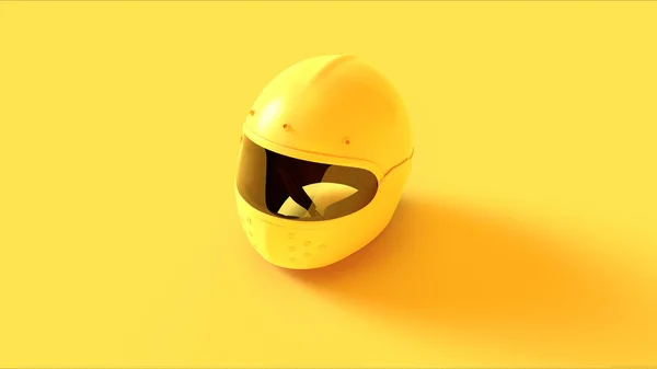 イエローヘルメット3Dレンダリングイラスト — ストック写真