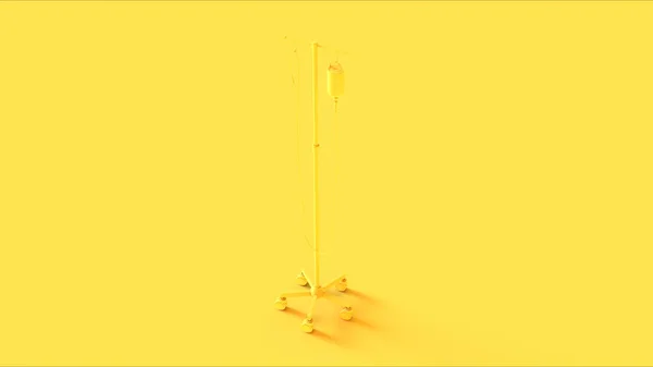 Yellow Hospital Drip Illustratie Rendering — Stockfoto