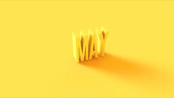 Parlak Sarı Mayıs Şareti Illüstrasyon Render — Stok fotoğraf