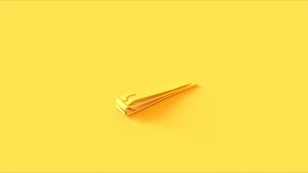 Yellow Nail Clippers 3d illustration 3d render