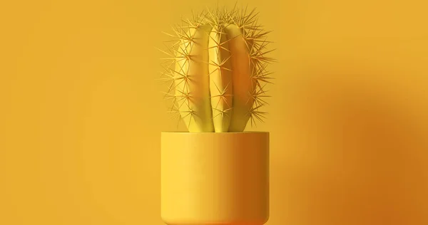 Illustrazione Rendering Cactus Giallo — Foto Stock