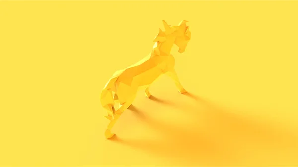 Caballo Polígono Amarillo Ilustración Visualización —  Fotos de Stock