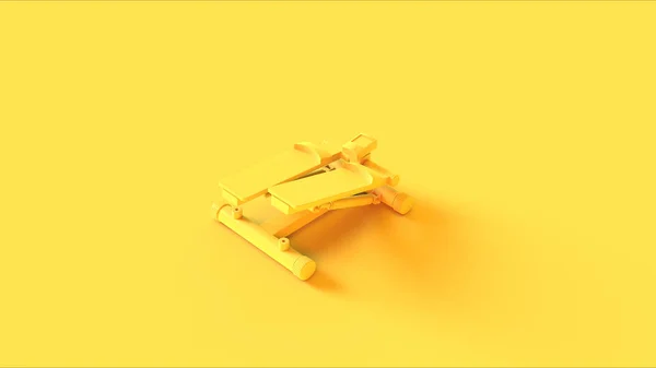 Amarelo Stepping Exercício Máquina Ilustração Renderização — Fotografia de Stock