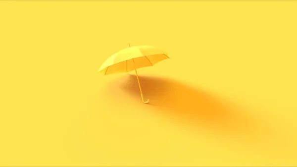 黄色の傘の3Dイラスト 3Dレンダリング — ストック写真