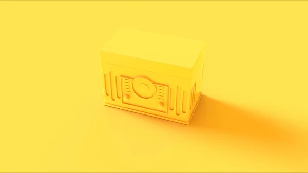 Amarelo Vintage Record Player Ilustração — Fotografia de Stock