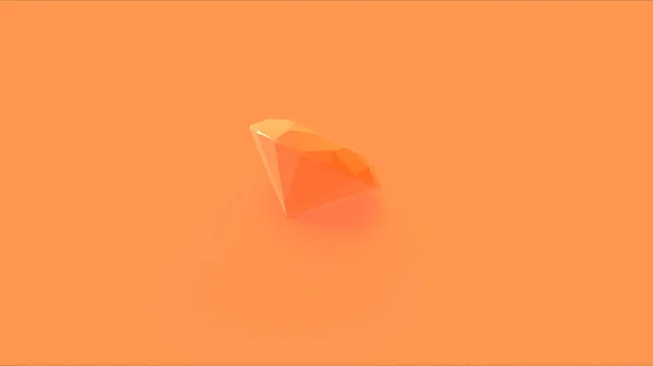オレンジピンクダイヤモンド3Dイラスト3Dレンダー — ストック写真