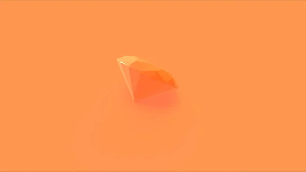 Orange Rosa Diamant Illustration Render — Stockfoto