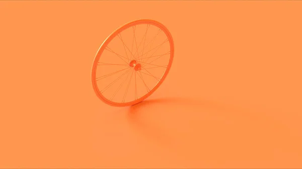 Orange Bicycle Wheel Illustration Render — Stock Photo, Image