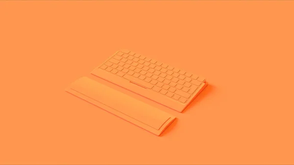 Orange Kleine Tastatur Und Armlehne Illustration Rendering — Stockfoto