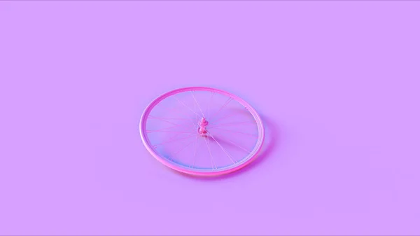 ピンク自転車ホイール3Dイラスト3Dレンダー — ストック写真