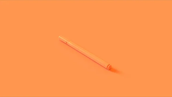 Oranje Pen Illustratie Rendering — Stockfoto