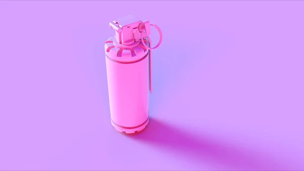 Pink Flash Bang Smoke Grenade Иллюстрация Render — стоковое фото