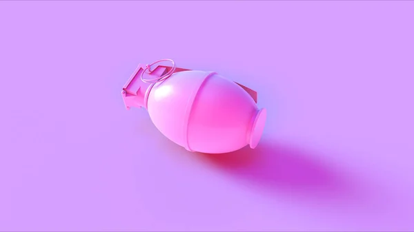 Pink Grenade Illusztráció Render — Stock Fotó