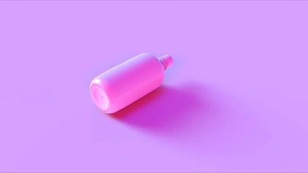 コルクストップ3Dイラスト付きピンクヴィンテージメディシンボトル — ストック写真