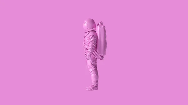 Pink Spaceman Astronaut Cosmonaut Illustration Render — Stock Photo, Image