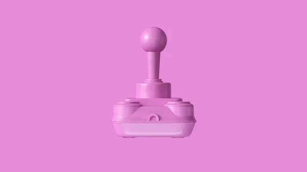 Pembe Retro Kablosuz Joystick Illüstrasyon Render — Stok fotoğraf