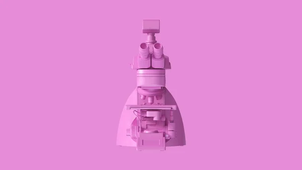 Pembe Modern Dijital Mikroskop Illüstrasyon Render — Stok fotoğraf