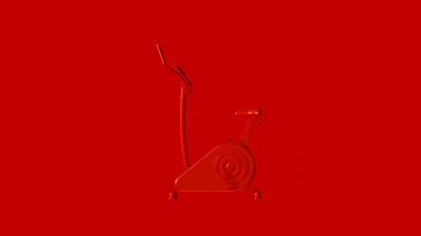红色运动自行车3D插图 — 图库照片