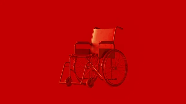 Трехмерная Иллюстрация Инвалидного Кресла Красной Больницы — стоковое фото