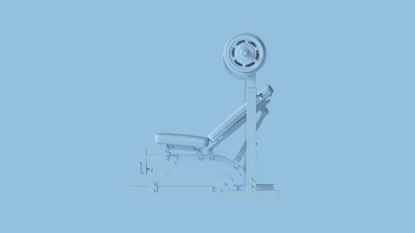 Pale Blue Incline Weight Bench Illustration — Stock Photo, Image