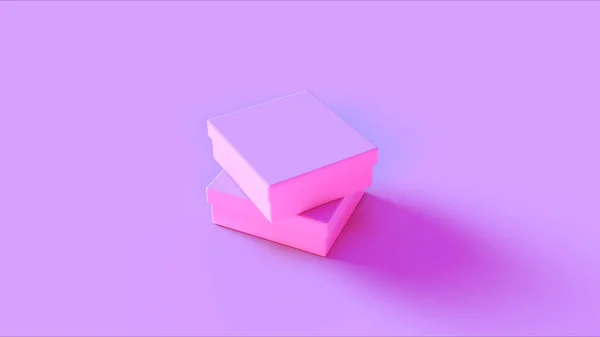 Pink Stack Storage Boxes Иллюстрация Render — стоковое фото