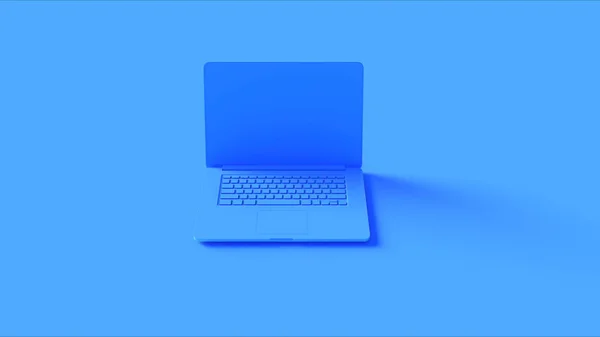 Blue Laptop 3d illustration 3d render