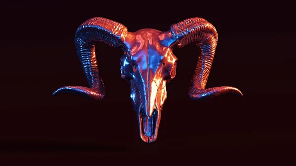 铜拉姆骷髅3D插图3D渲染 — 图库照片