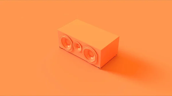 Orange  Modern Speaker 3d illustration