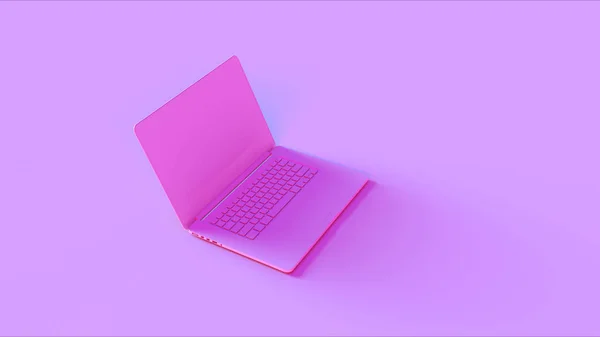 Rosa Laptop Ilustración Render —  Fotos de Stock