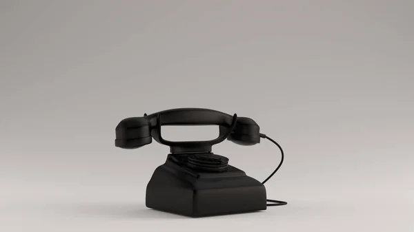 Negro Vintage Teléfono Ilustración Render — Foto de Stock