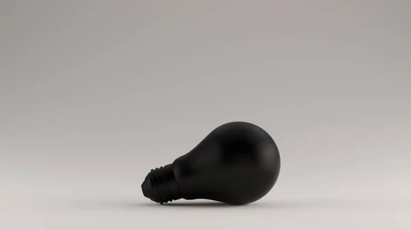 グラウンド イラスト レンダリングに置く黒い電球 — ストック写真