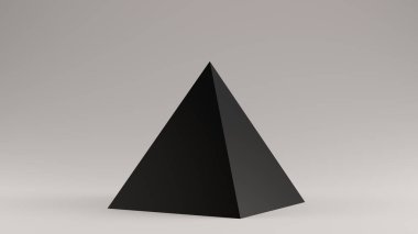 Siyah Piramit 3d illüstrasyon 3d render