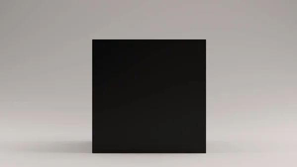 Black Cube Illustrazione Rendering — Foto Stock