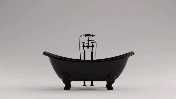 Clásico Negro Adornado Baño Hierro Ilustración Render — Foto de Stock