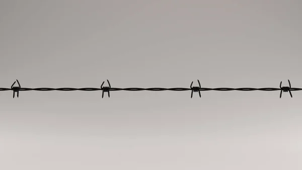 Black Barbed Wire Illustration Render — Stock Photo, Image