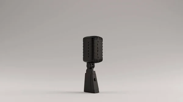Fekete Vintage Mikrofon Illusztráció Render — Stock Fotó