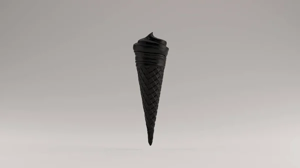 Black Gourmet Ice Cream Иллюстрация Рендеринг — стоковое фото