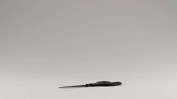 Чорний Пластиковий Ручний Пошив Ножиці Ілюстрація Рендерингу — стокове фото
