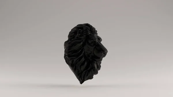 Buste Lion Adulte Noir Sculpture Avant Illustration — Photo