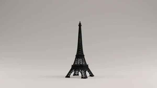 ブラックエッフェル塔3Dイラスト3Dレンダー — ストック写真